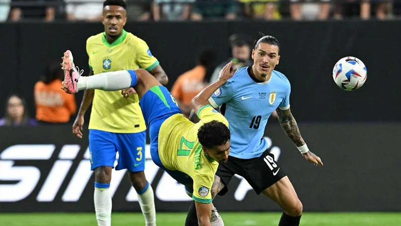 Brazil now shares points with Uruguay