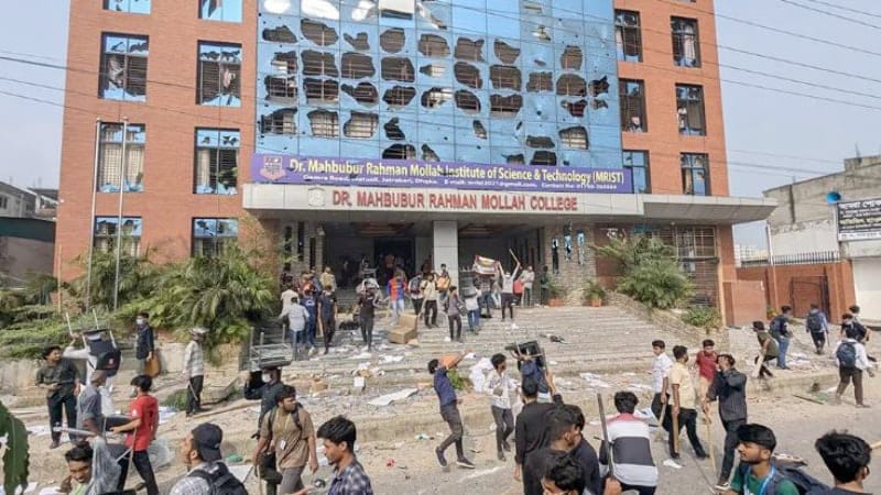 What the Principal of Dr. Mahbubur Rahman Mollah College said about the attack on students